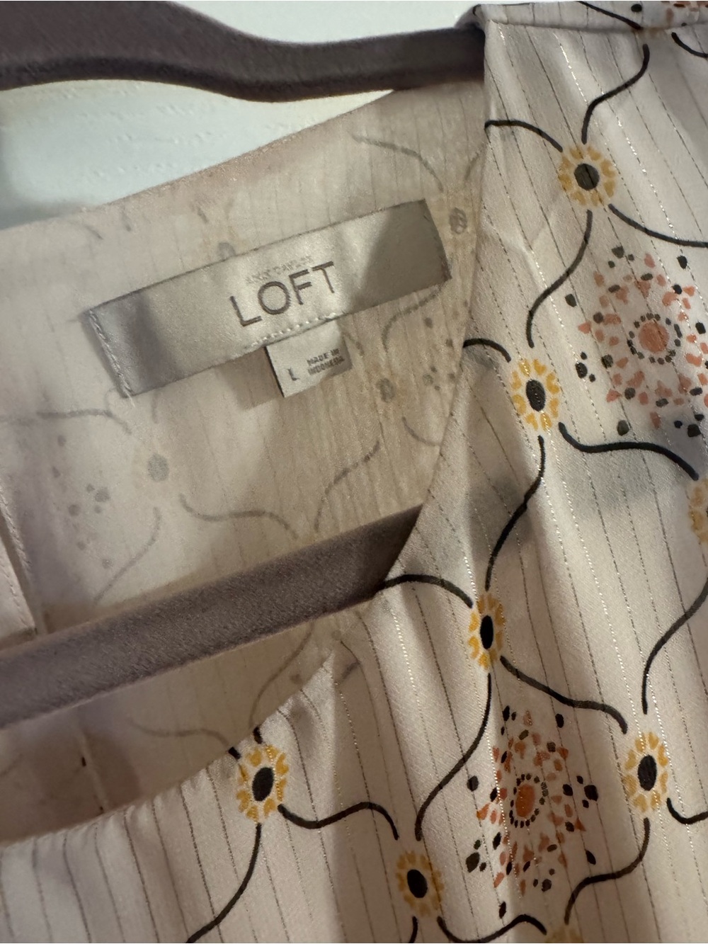 Loft Floral Geometric Ruffle Hem Skirt - Picture 3 of 3